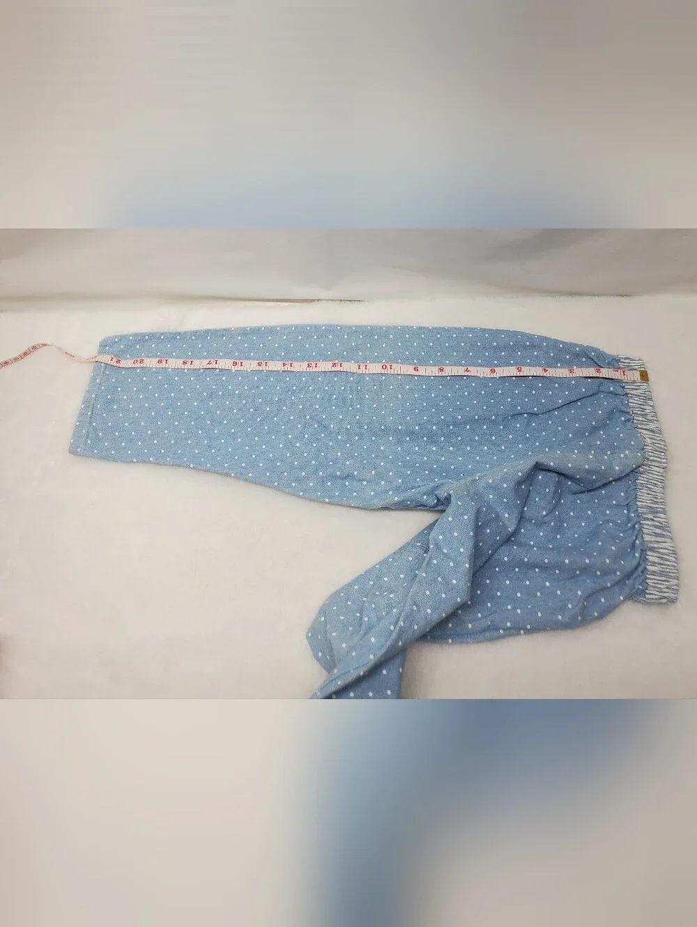Rare vintage 90s oshkosh papertag bubble pants girls blue and white y2k polkadot